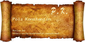 Polz Konstantin névjegykártya